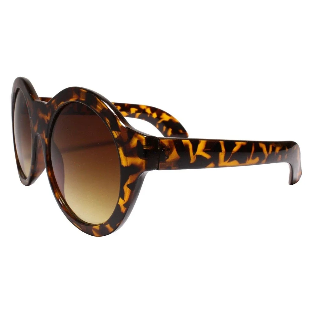 Classic Retro Round Large Oversized Sunglasses Mens Womens Tortoise Shades